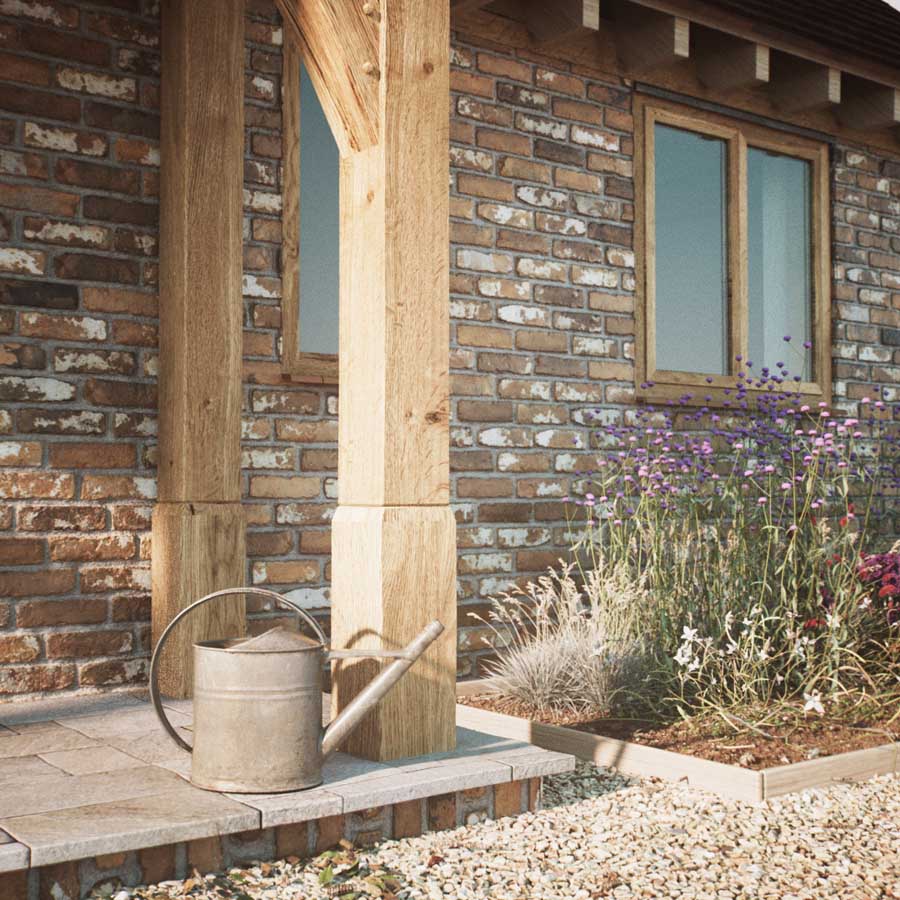 CGi of oak framed building created by Retina